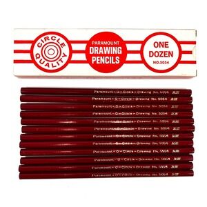 Vtg Paramount Drawing Drafting Pencils O "Circle" #5054  2H Degree Box of 12 NOS